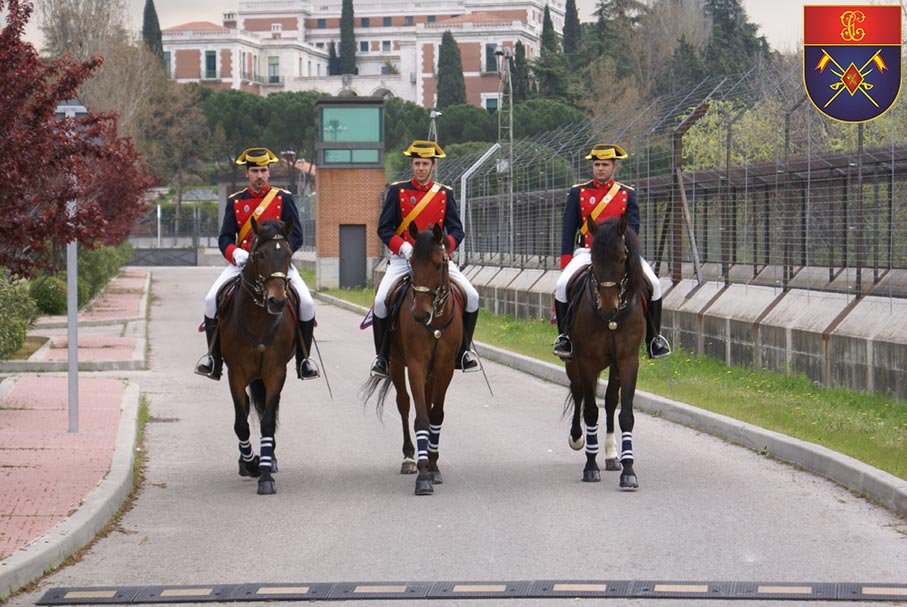 Guardias civiles a caballo del Escuadrón de Caballería