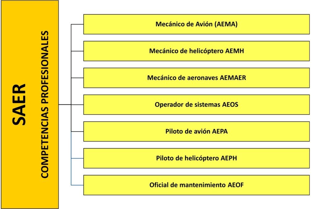 Competencias profesionales del Servicio Aéreo (SAER)