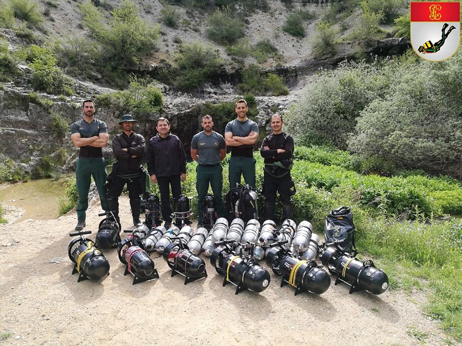 Grupo de Buceo Táctico de la Guardia Civil en actividades subacuáticas