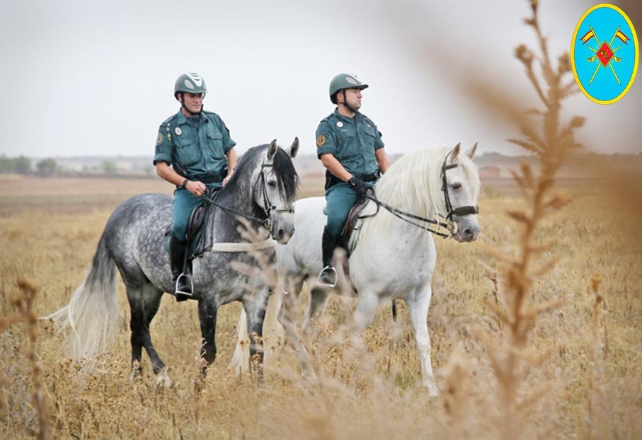 Vigilancia a caballo de la Guardia Civil en el medio rural