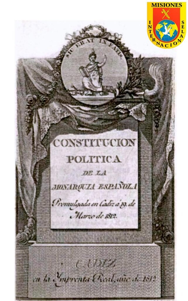 Portada de la Constitución de Cádiz de 1812