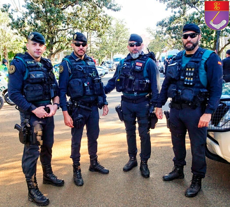 Especialistas de la ARS de la Guardia Civil en dispositivo de control de masas