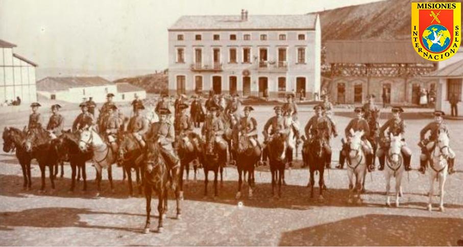 Caballería de la Guardia Civil durante la primera misión internacional en Oporto en 1847