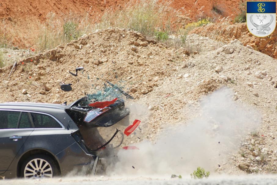 Prácticas de explosión controlada curso TEDAX Guardia Civil