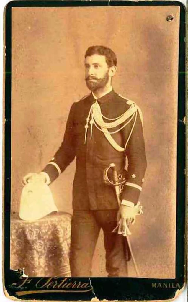 Lámina ilustrada de la Guardia Civil en Filipinas en 1898