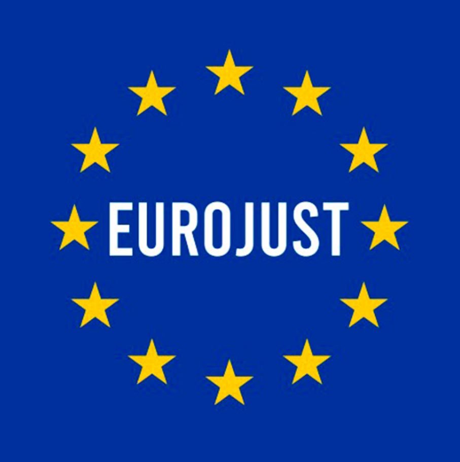 Logotipo de EUROJUST, Agencia de la Unión Europea para la Cooperación Judicial Penal
