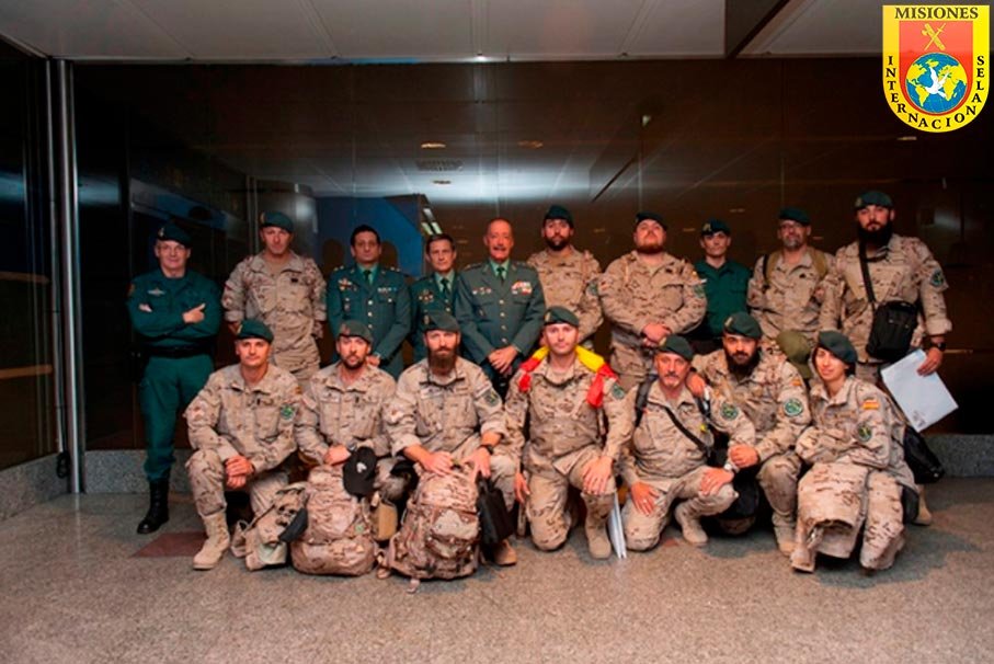 Últimos guardias civiles españoles desplegados en Afganistán antes del repliegue definitivo en octubre de 2015.