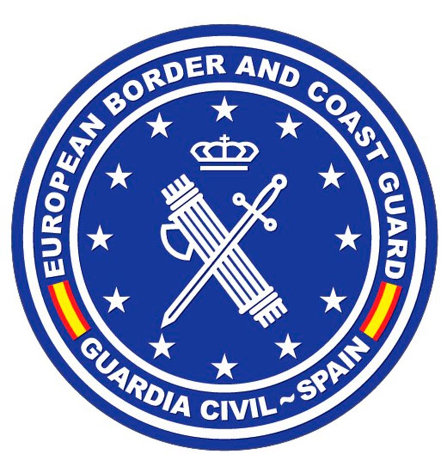 Guardia Civil integrada en FRONTEX, la Agencia Europea de la Guardia de Fronteras y Costas, en operaciones internacionales de control fronterizo.